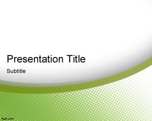 Plantilla verde de la elegancia de PowerPoint