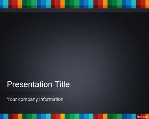 色彩地带的PowerPoint模板