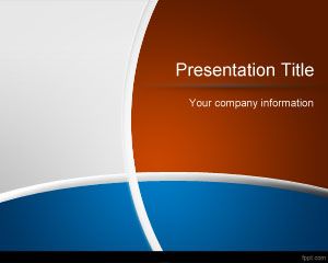 Niebieski i brązowy PowerPoint Template