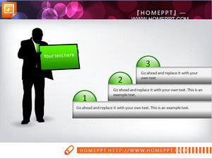 26 exquisite green business PowerPoint chart pack download