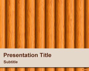 Holz Vorbauten Powerpoint-Vorlage