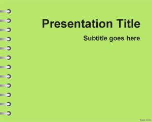 绿色学校作业的PowerPoint模板