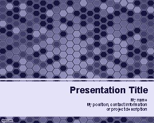 Szablon Violet Hexagons PowerPoint