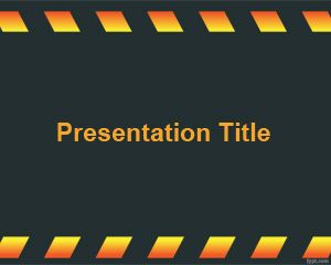 Template gelap Under Construction PowerPoint