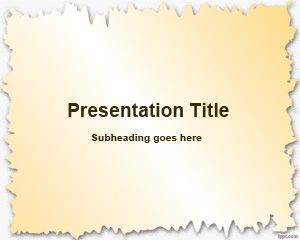 Broken Paper Frame PowerPoint Template