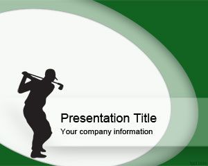 Golf Salıncak PowerPoint Şablon