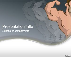 Template PowerPoint Muscular