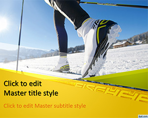 Szablon Free Ski PowerPoint