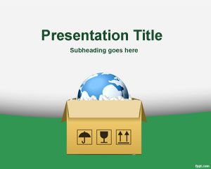 Plantilla de PowerPoint cadena de suministro