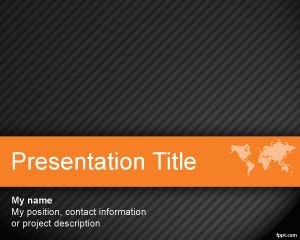世界橙色的PowerPoint模板