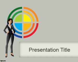 Шаблон бизнес-леди PowerPoint