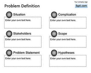 Plantilla de PowerPoint definición de los problemas fácil y sin