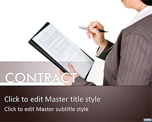 Free Business Contract PowerPoint Template