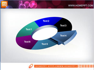 PPT พายวัสดุแผนภูมิ 3 มิติที่เป็นของแข็ง