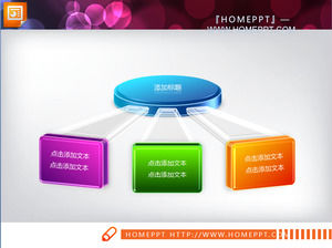 3D立体扩散关系的PowerPoint