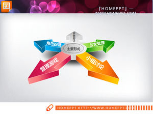 3d Stereo Diffusion Relationship PowerPoint Chart Template Download
