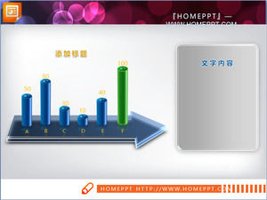 plantilla histograma PowerPoint estereoscópico 3d