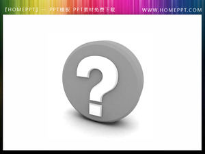 3d stereoscopic question mark icon PowerPoint material