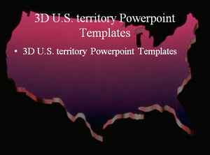 3D US terytorium Szablony Powerpoint