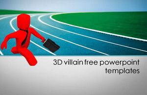 powerpoint templates livre vilão 3D