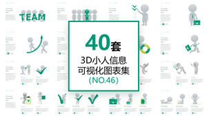 40 комплектов 3D инфографики злодея коллекция PPT шаблон