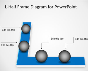 PowerPointのためのL-ハーフフレームダイアグラムタイムライン