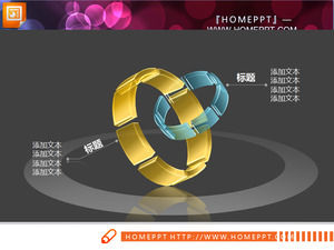 5 rounds of circular motion 3d 3d transparent PPT chart download