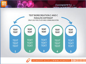 5 side-by-side slide chart templates