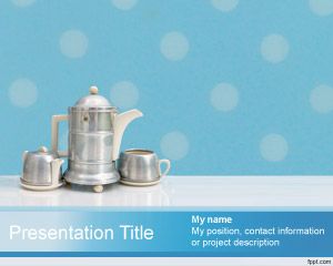 Tea set PowerPoint Template