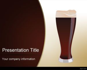 Modello di birra scura PowerPoint Modello di birra scura PowerPoint