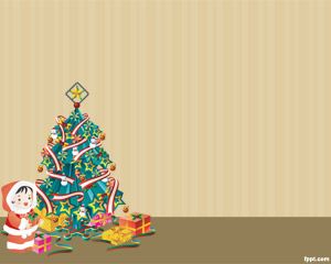 PowerPointのためのクリスマスツリーのイメージ