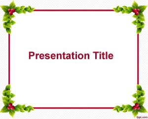 Plantilla de PowerPoint marco de la Navidad