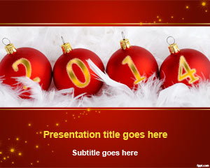 2014 Новый год Шаблон PowerPoint