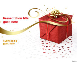 Plantilla de Navidad regalo de PowerPoint