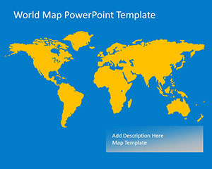 Modello variopinto libero mappamondo vettore per PowerPoint