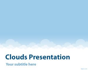 Plantilla de PowerPoint nubes