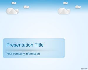 Sky Bulutlar PowerPoint Şablon