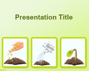 Proses perkecambahan biji PowerPoint Template