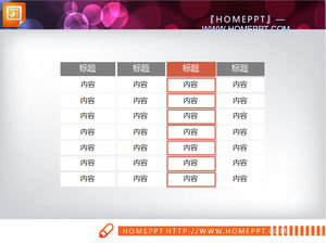 Un modèle de formulaire de données de Powerpoint concise