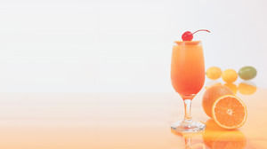 Szklanka pomarańczowego soku pomarańczowego PPT tła obrazka