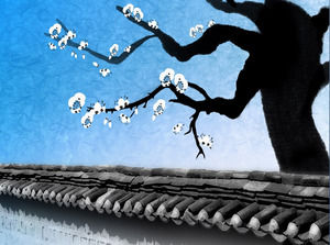 A组的中国风幻灯片背景图片下载的冷梅雪背景背景
