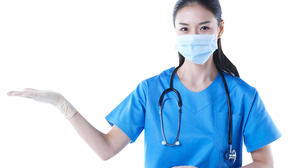 A group of doctors and nurses medical workers PPT background pictures