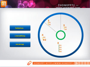 Un gráfico circular simple material de diapositivas descarga