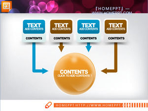 Eine Stereo-Aggregate Beziehung mit Powerpoint-Diagramm-Vorlagen