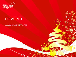 Abstract art christmas PPT template download