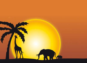 Afrika Wilde Tiere Powerpoint-Vorlage