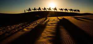 Ancient Silk Road PPT background picture