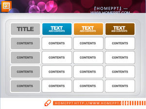 presentasi atmosfer tabel data PowerPoint