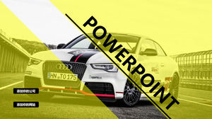 Modello di PPT di auto show sfondo car show di Audi