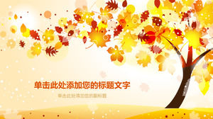 Herbst-Herbstlaub PPT-Hintergrund-Bild